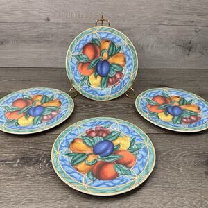Victoria Beale Casual Forbidden Fruit Salad Plates 7-3/4”~Set Of 4